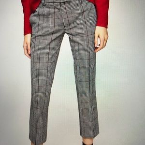 MANGO Check Crop Trousers (Harris)